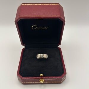 CARTIER Love Ring Classic Model 18k White Gold Sz 49 4.75 US
